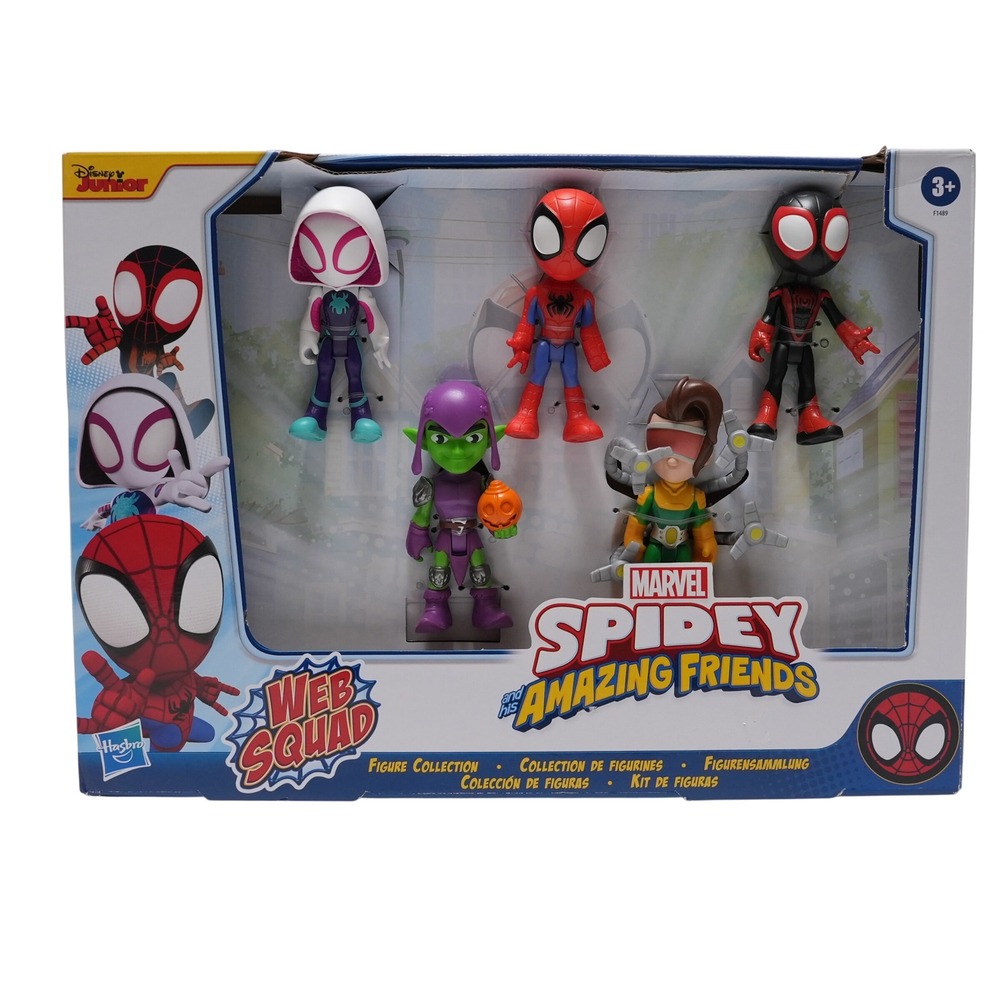Marvel‎ Spidey Amazing Friends Figures 5 Pack Hasbro Disney Junior Spiderman Toy